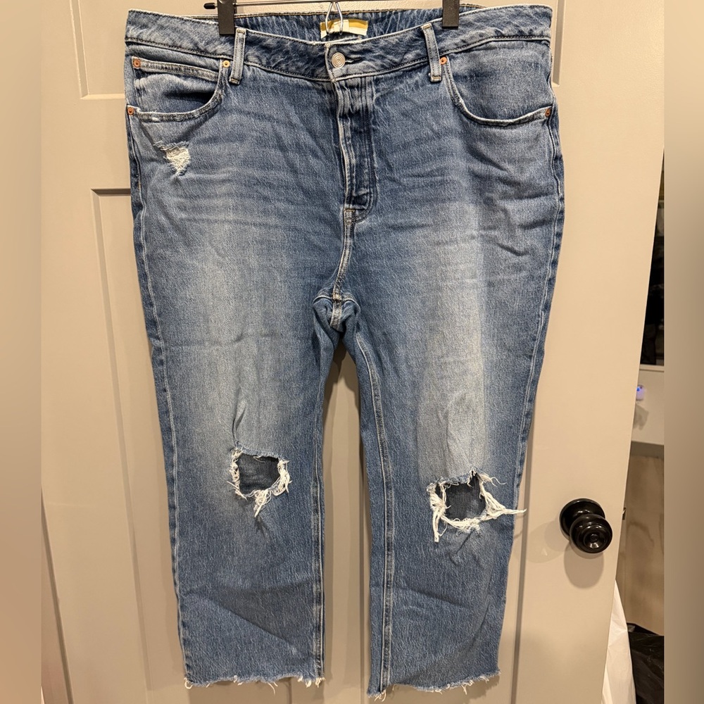 Maurices Blue Distressed Boyfriend Jeans